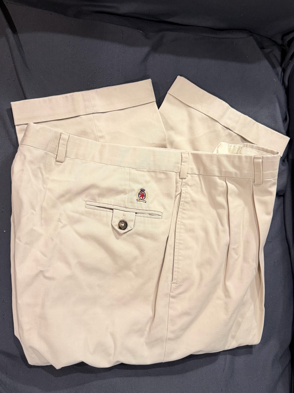 Tommy Hilfiger Men's Pleated Chino Pants in Light Beige 38x34